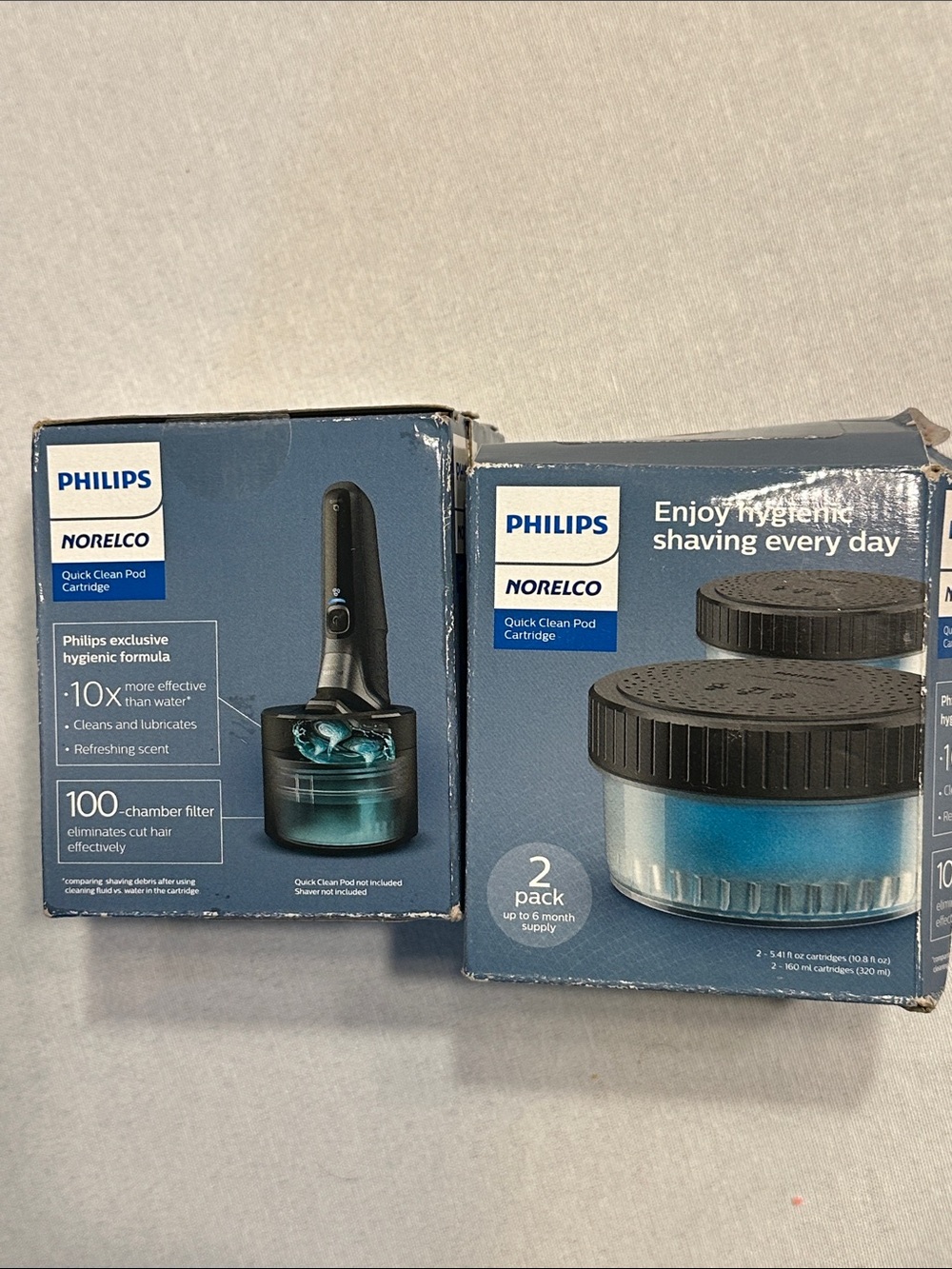 Philips Norelco Quick Clean Pod Cartridges, 2 Boxes